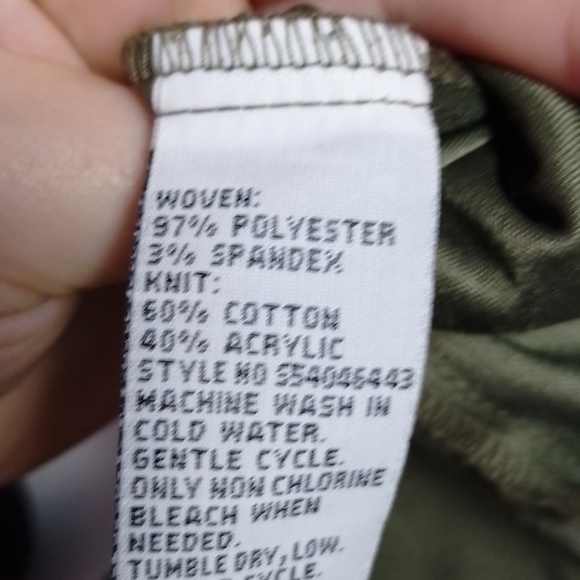 Alia petite green zip up jacket with gorgeous gold  buttons suede like feel 12p - Picture 5 of 5